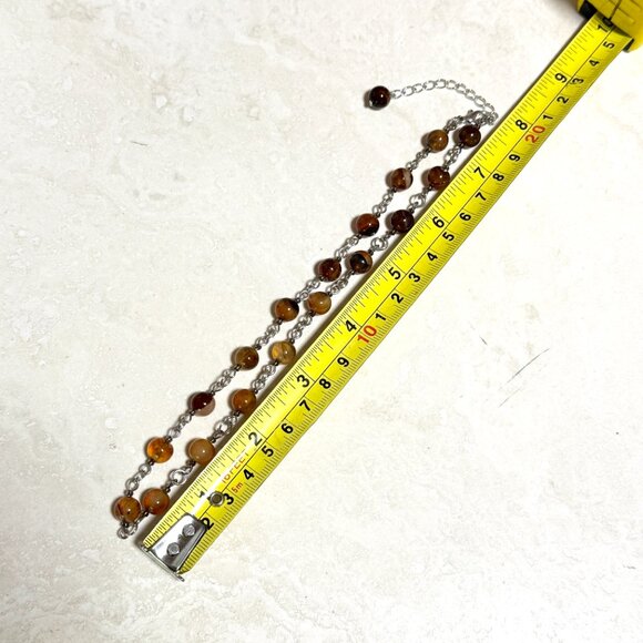 Genuine Earthy Carnelian Agate Short Necklace, Gemstone Adjustable Necklace - Picture 11 of 13